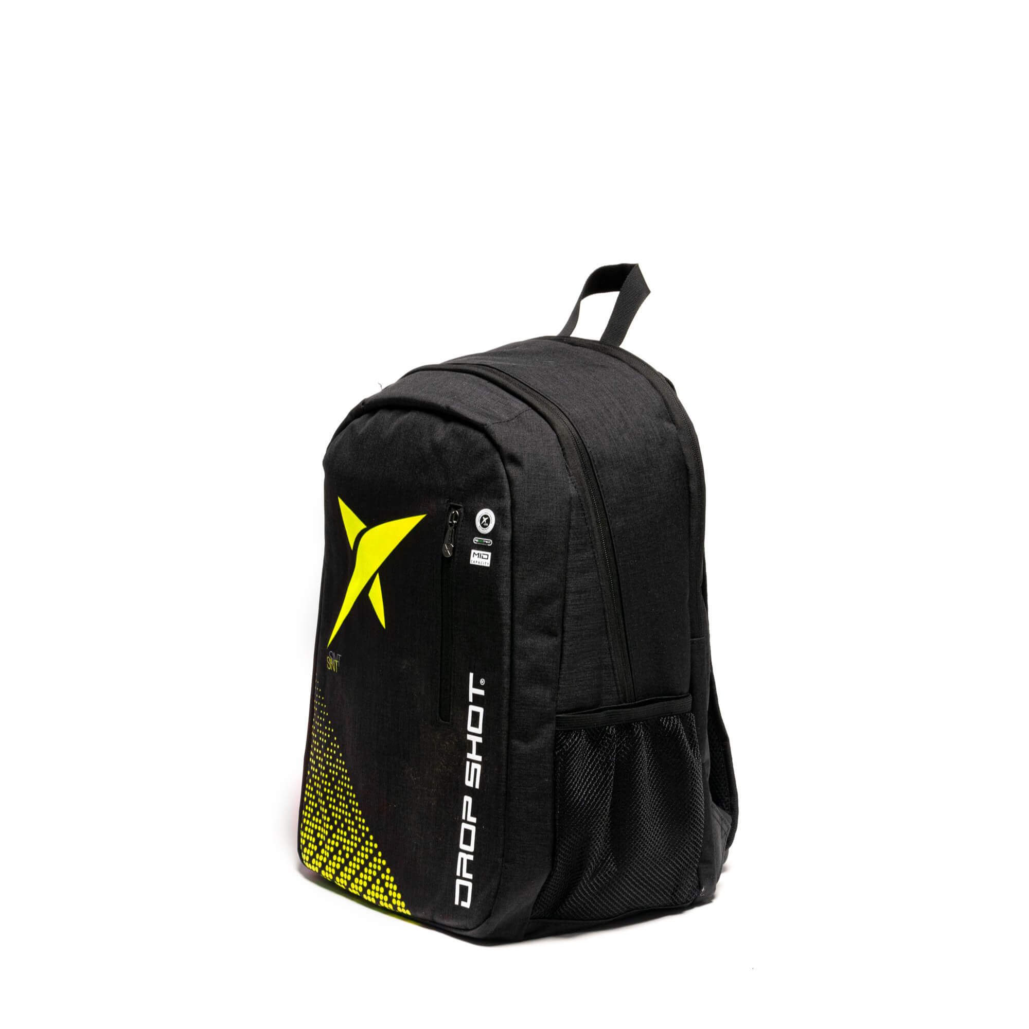 drop shot padel backpack essential yellow