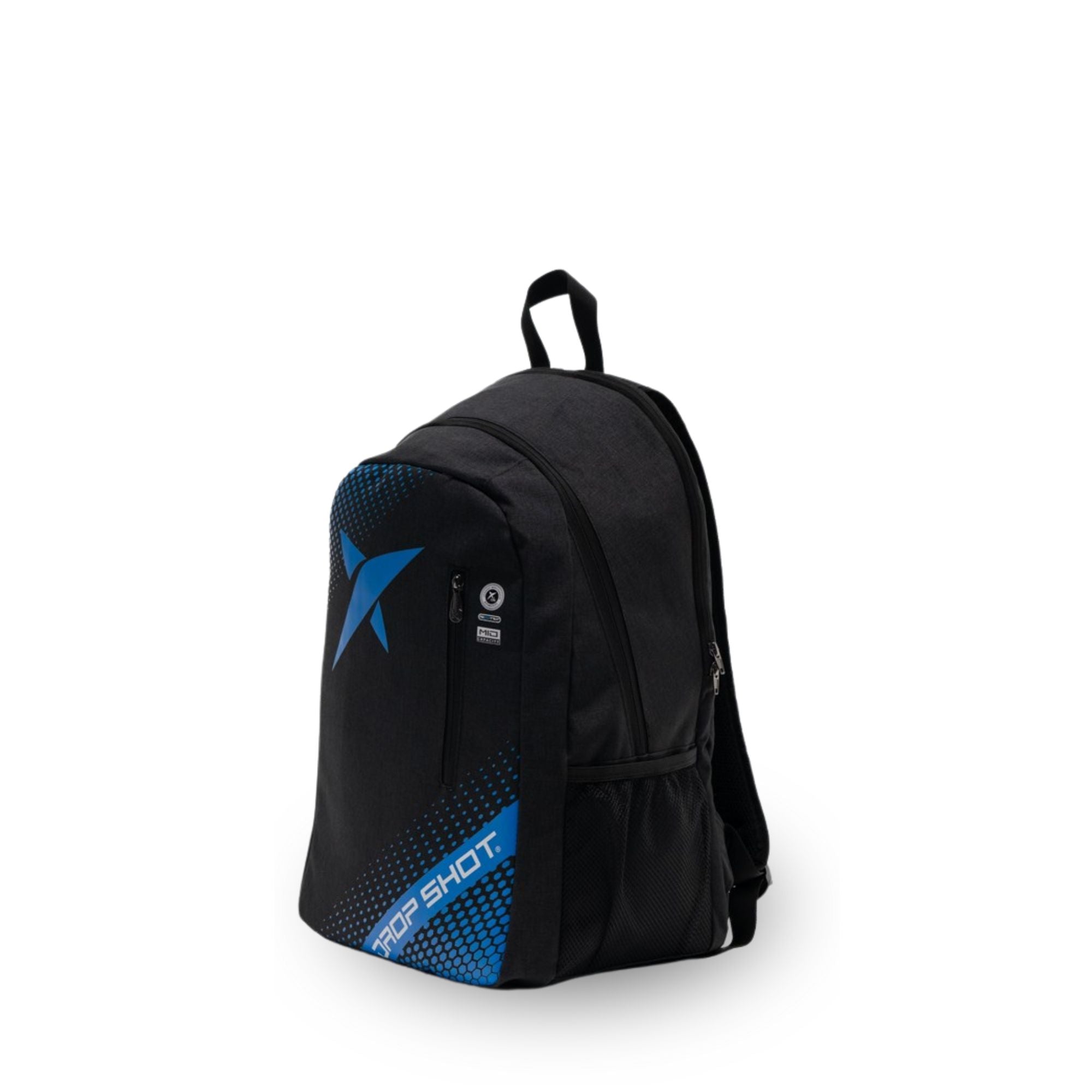 drop shot padel tennis backpack essential  black blue