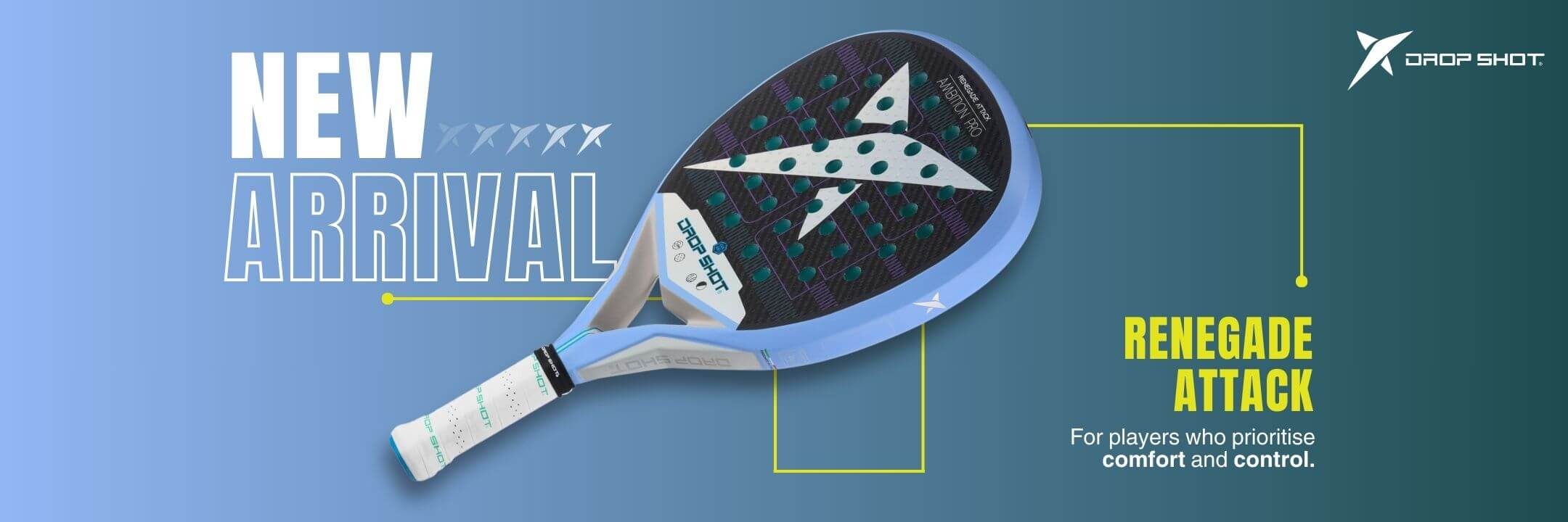 renegade attack buy online drop shot south africa padel racket