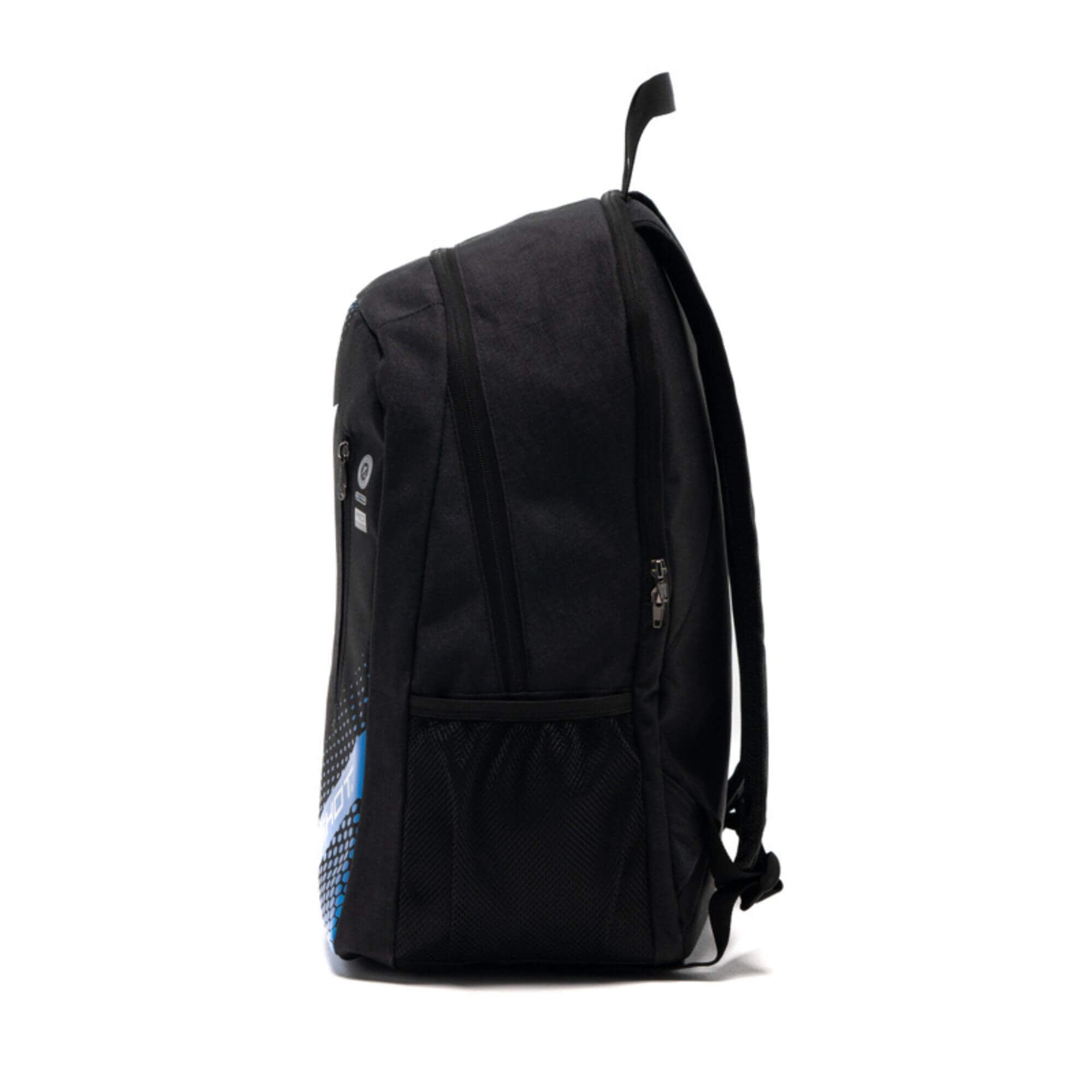 drop shot padel tennis backpack essential 23 black blue