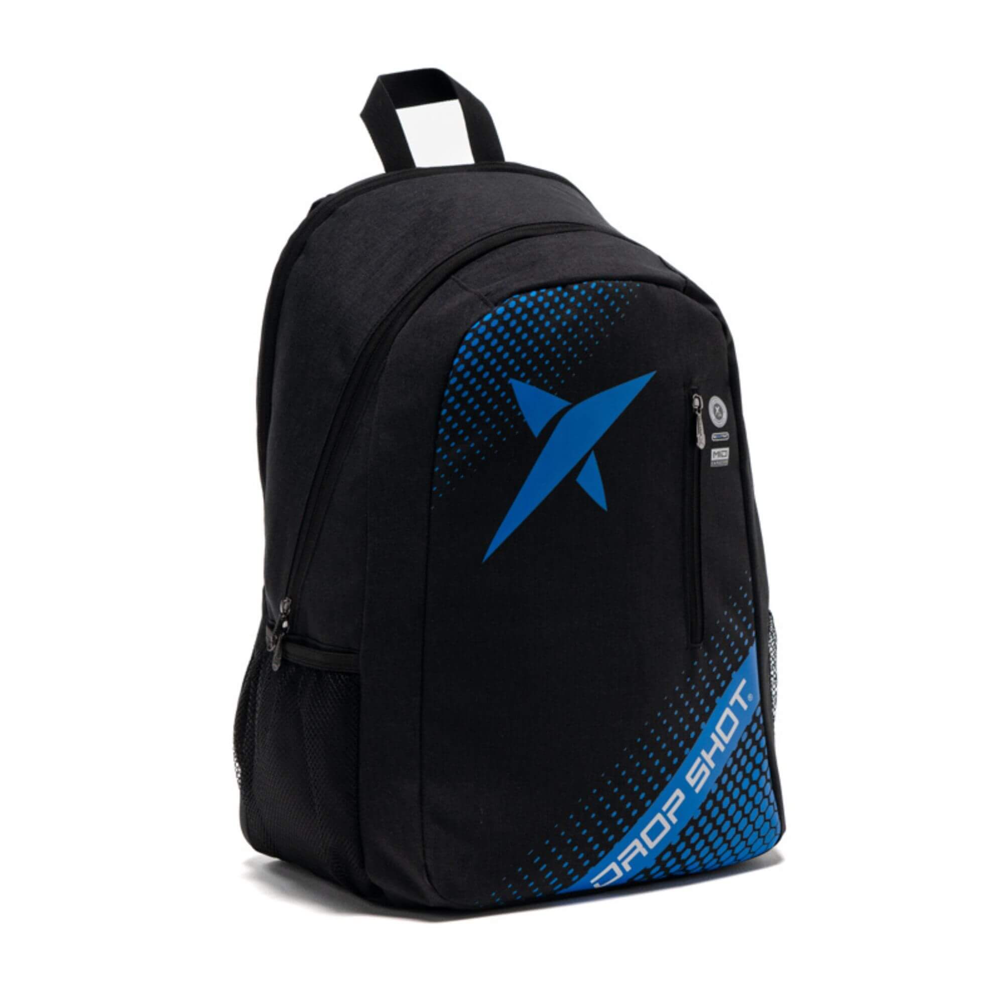 drop shot padel tennis backpack essential 23 black blue