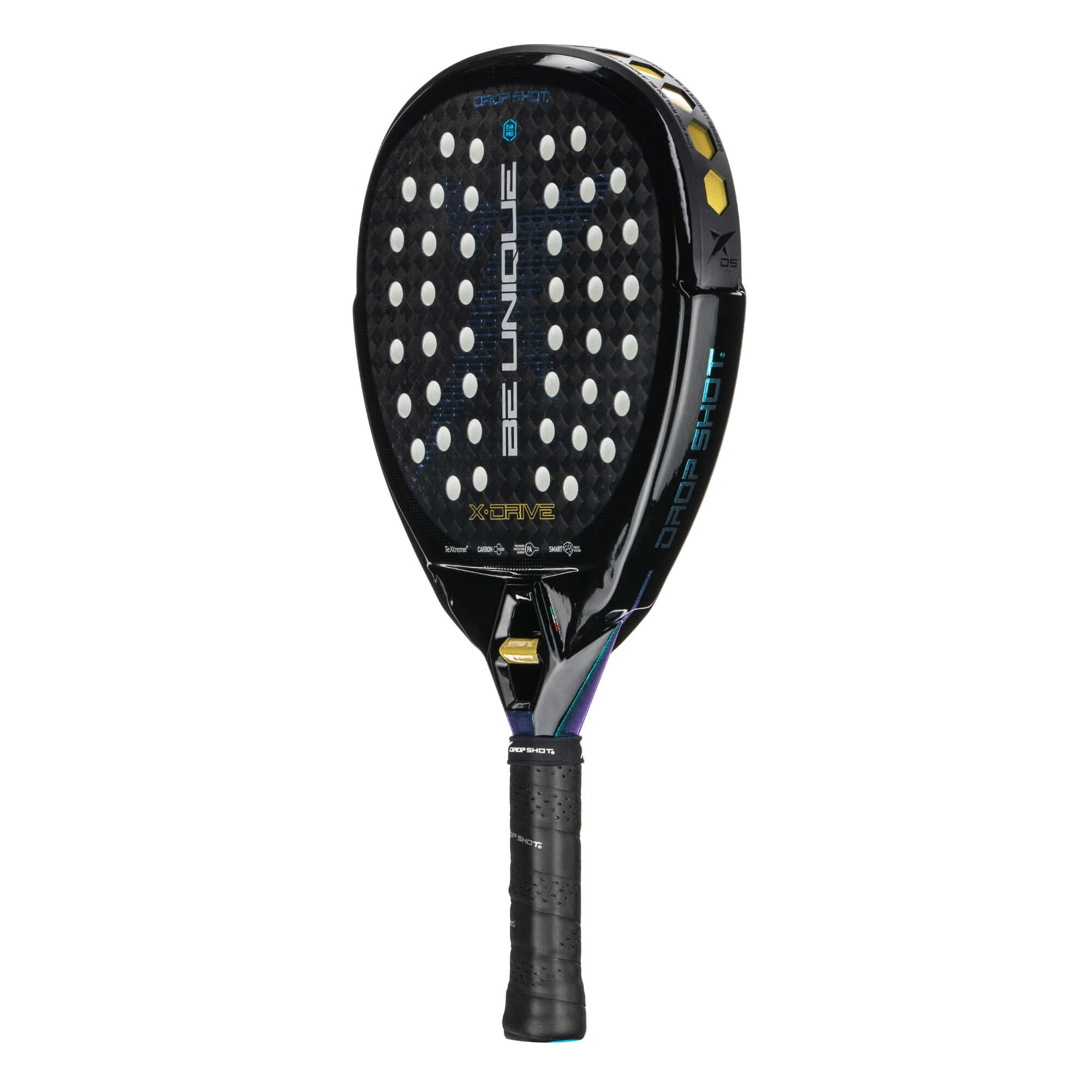 drop shot padel tennis racket black x-drive 23