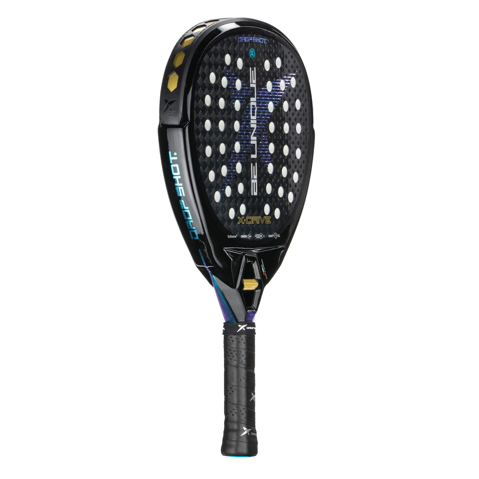 drop shot padel tennis racket black x-drive 23