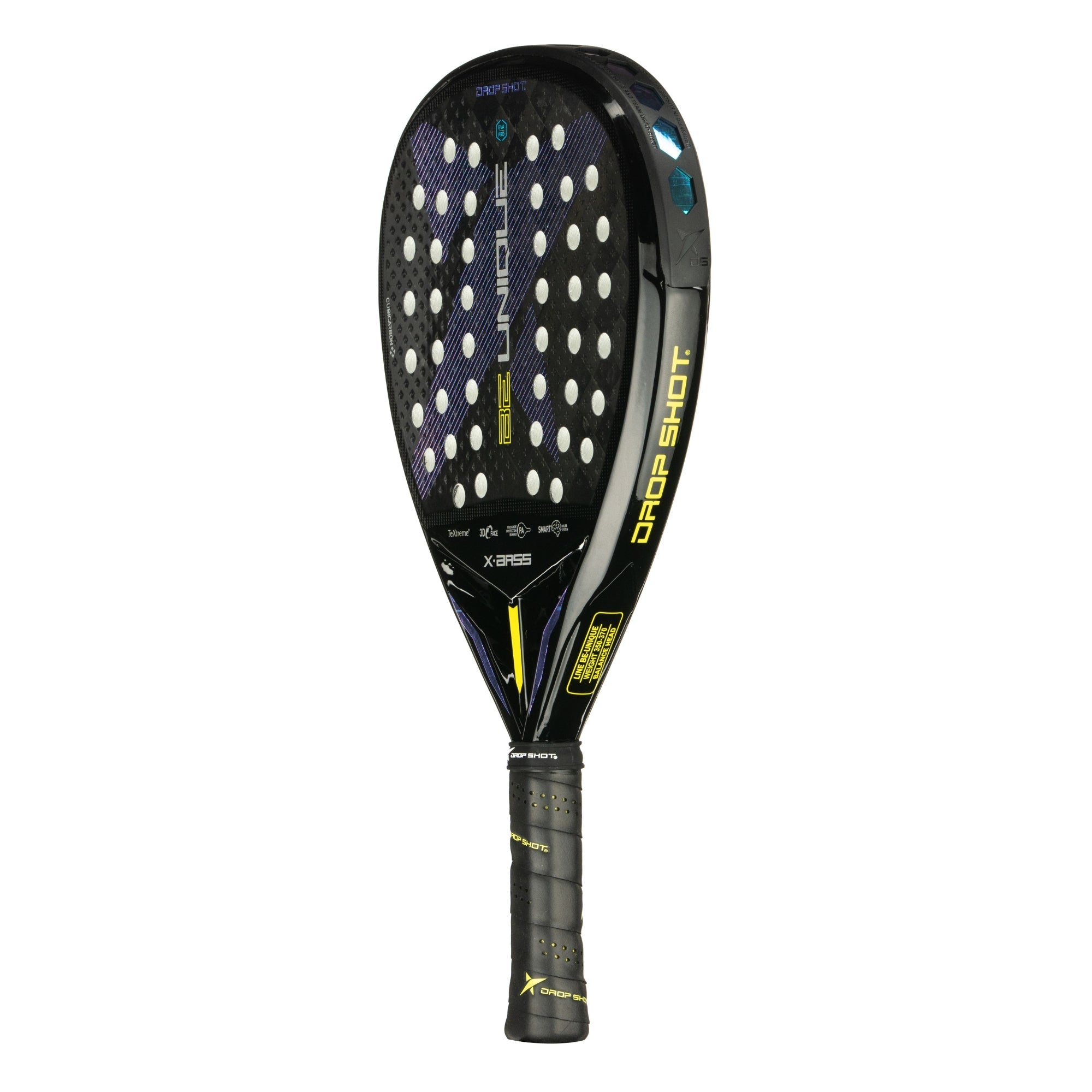 drop shot padel tennis racket x-bass black